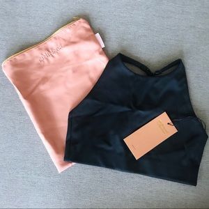 Girlfriend Collective Topanga Black Bra Size S